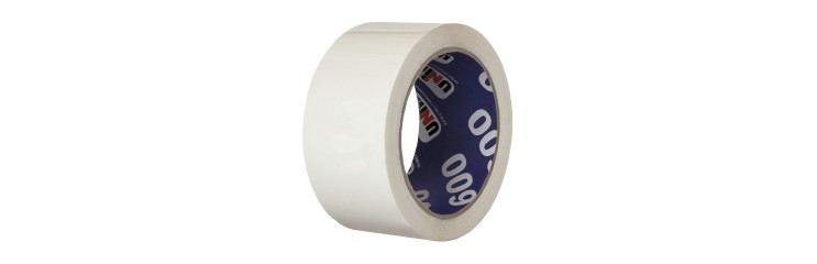 Клейкая лента упаковочная (скотч) 48 мм х 66 м UNIBOB 600 белая