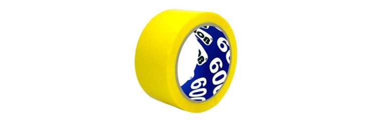 Клейкая лента упаковочная (скотч) 48 мм х 66 м UNIBOB 600 желтый