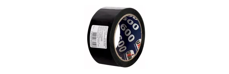 Клейкая лента упаковочная 48 мм х 66 м UNIBOB 600 черный